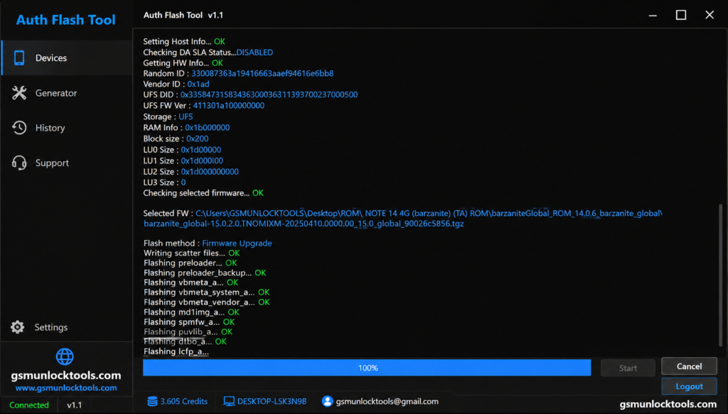 Auth Flash Tool V1.2: Bypass MTK Authentication and Flash Firmware Easily