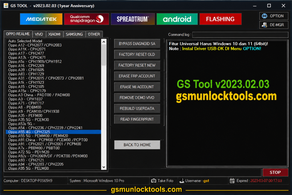 GS Tool v2023.02.03 mobile repair software