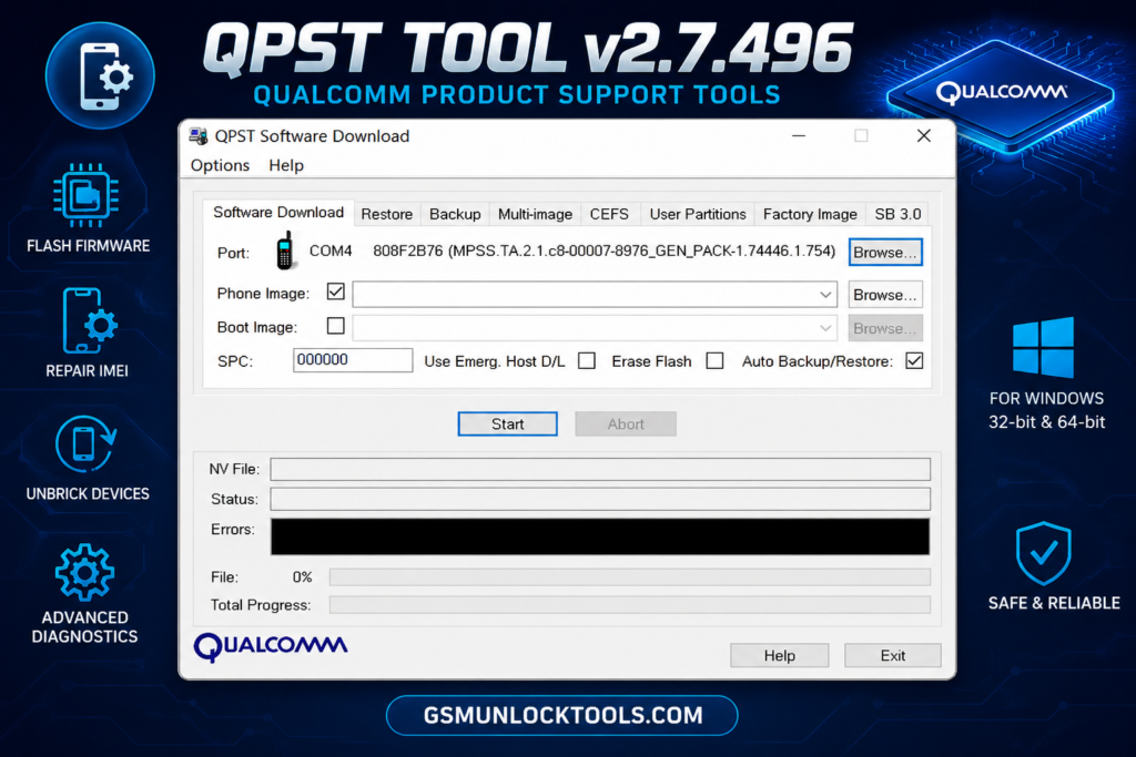 QPST Tool v2.7.496 Download Latest Version for Windows 2026