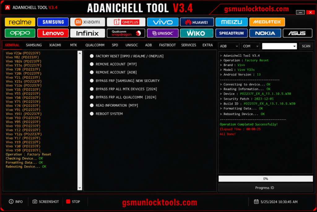 Adanichell Tool V3.4 universal Android servicing interface