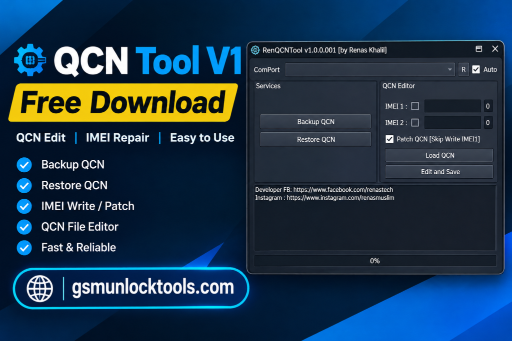 QCN Tool V1 QCN Editor and IMEI Repair Tool