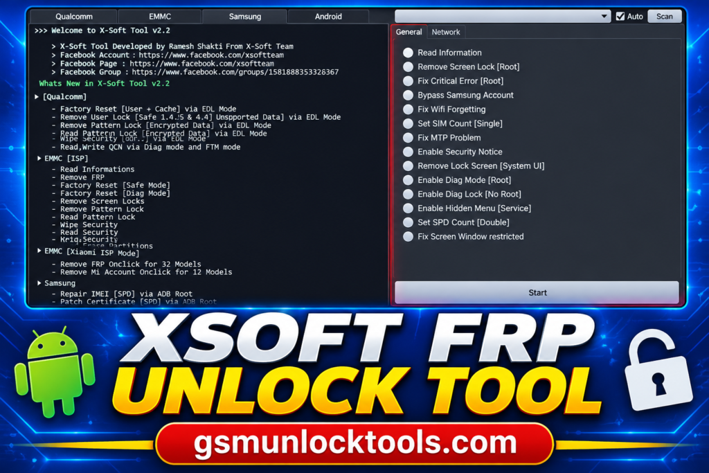 Xsoft FRP Unlock Tool