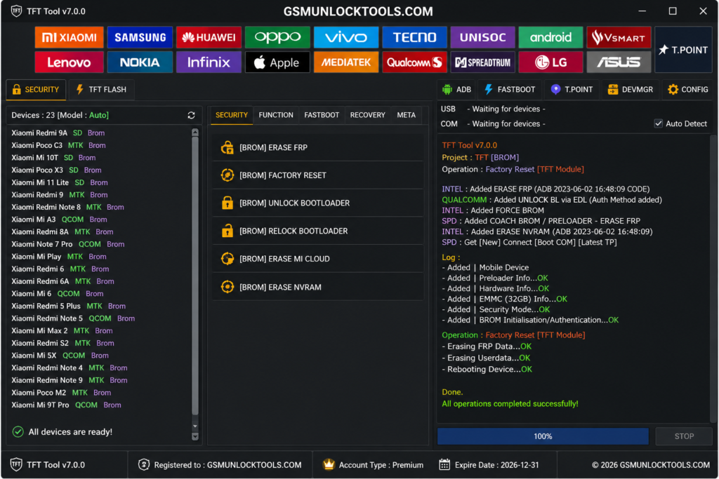 TFT Tool V7 Interface
