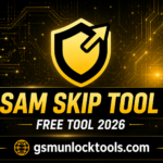 SAM SKIP TOOL free tool 2026 with gsmunlocktools.com branding
