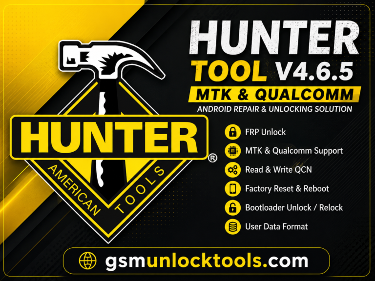 Hunter Tool V4.6.5 MTK Qualcomm Android repair and unlocking